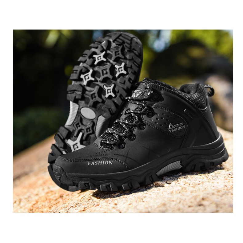 Giày Leo Núi Trekking Cổ Cao Chống Thấm Nước, Chống Trượt. Giày Thể Thao Đi Phượt Địa Hình Khó Khăn [ kèm vớ ] | BigBuy360 - bigbuy360.vn