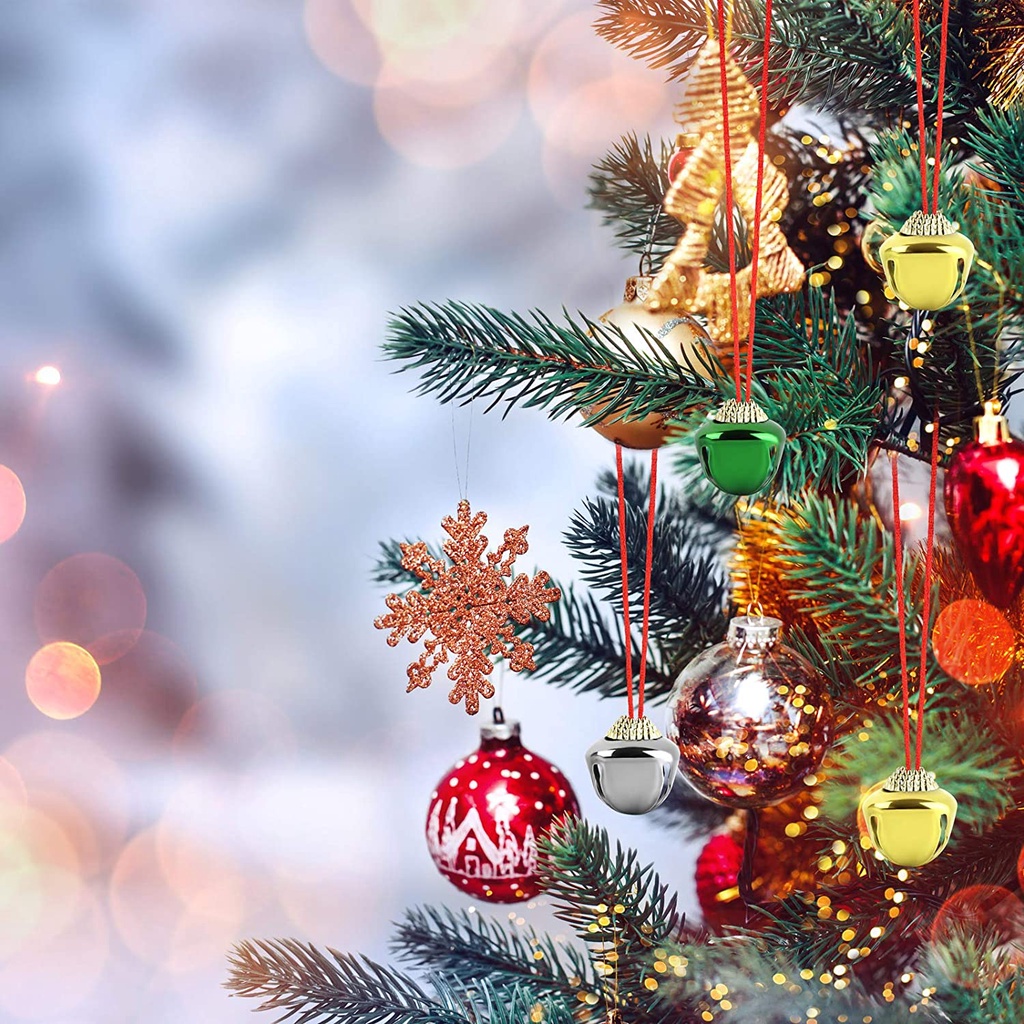 1 bộ chuông trang trí cây thông noel nhiều màu sắc DIY
