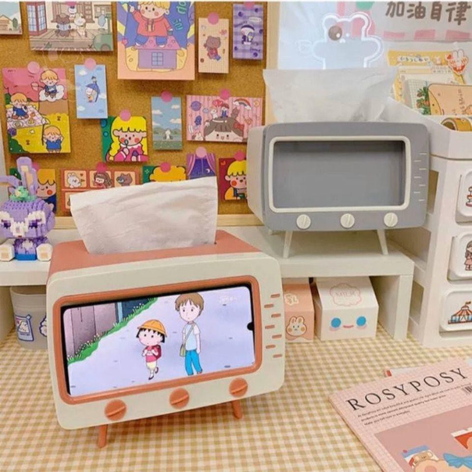 🍉zollzirr🍉Korea ins sáng tạo cô gái dễ thương trái tim giá đỡ điện thoại động hình dạng  TV hộp giấy giá đỡ điện thoại | BigBuy360 - bigbuy360.vn