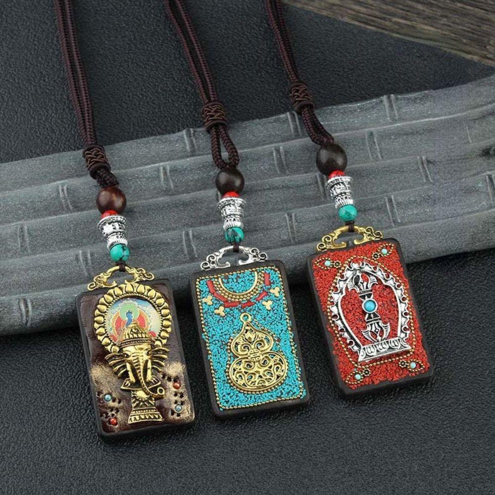 ANEMONE Vòng cổ Mặt Tượng Phật Thangka Độc Đáo Thời Trang Cho Nam Nữ