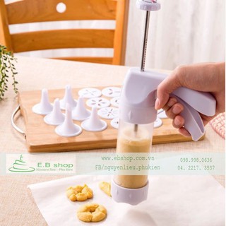 Cookies Press 18 mặt Dụng cụ làm bánh quy hình hoa nhiều mẫu