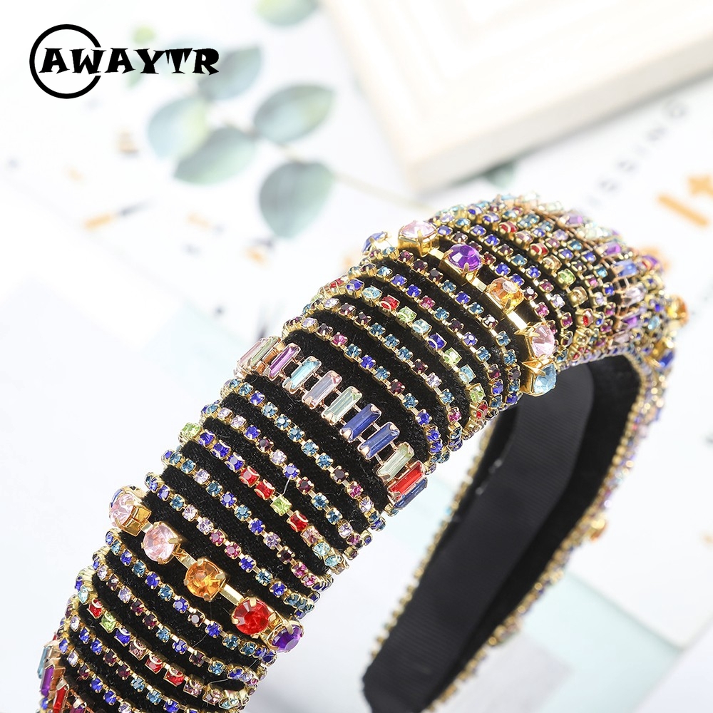 Băng đô cài tóc đính đá thanh lịch cho nữ