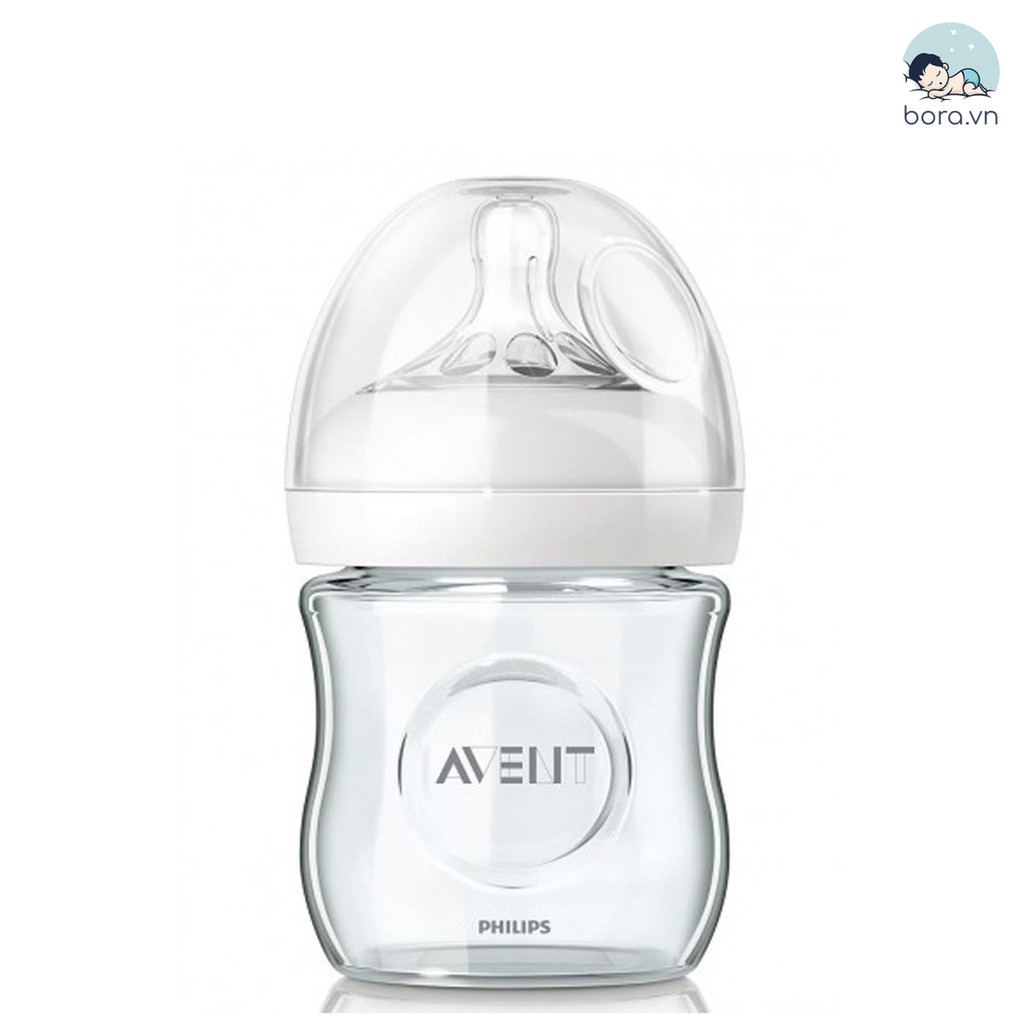 Bình sữa Avent Natural thủy tinh 120 240ml [Được chọn núm 0 - Y][Cam kết chính hãng]