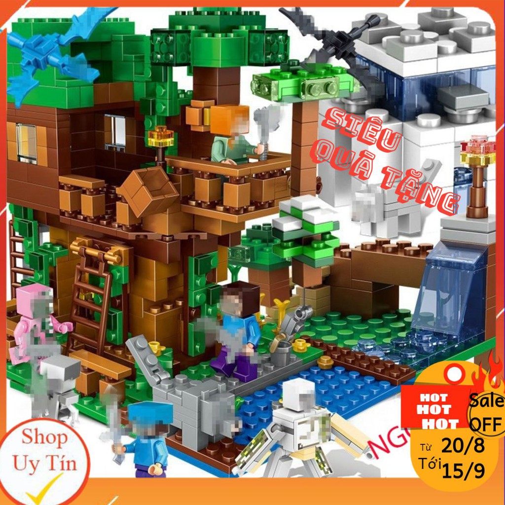 [KHAI TRƯƠNG]💖 [Lego Minecraft]💖Chuỗi Lego Myworld Ngôi Nhà Trên Rừng Tuyết- Lâu Đài- Trang Trại