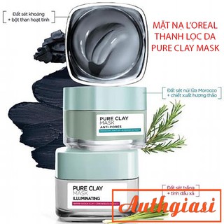 Mặt nạ đất sét LOreal Pure Clay Mask Detoxify, Anti-Pores và Illuminating L'Oreal 50g