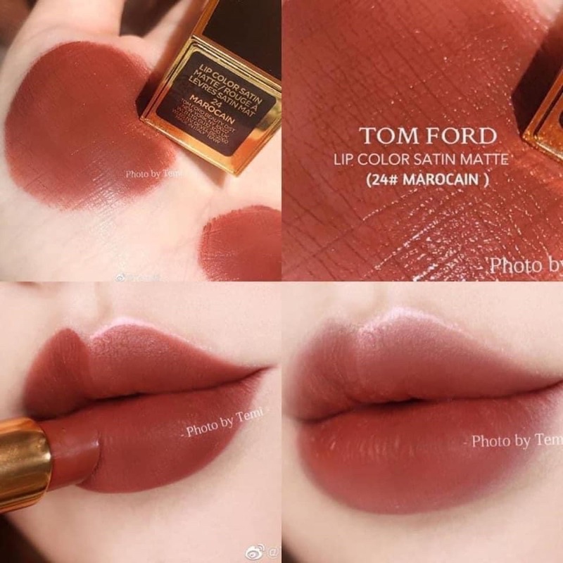 Son Tomford Lip Color Matte, Tomford Lipstick Ruby Rush 07 Vỏ Đen Hàng Chính Hãng Có Bill