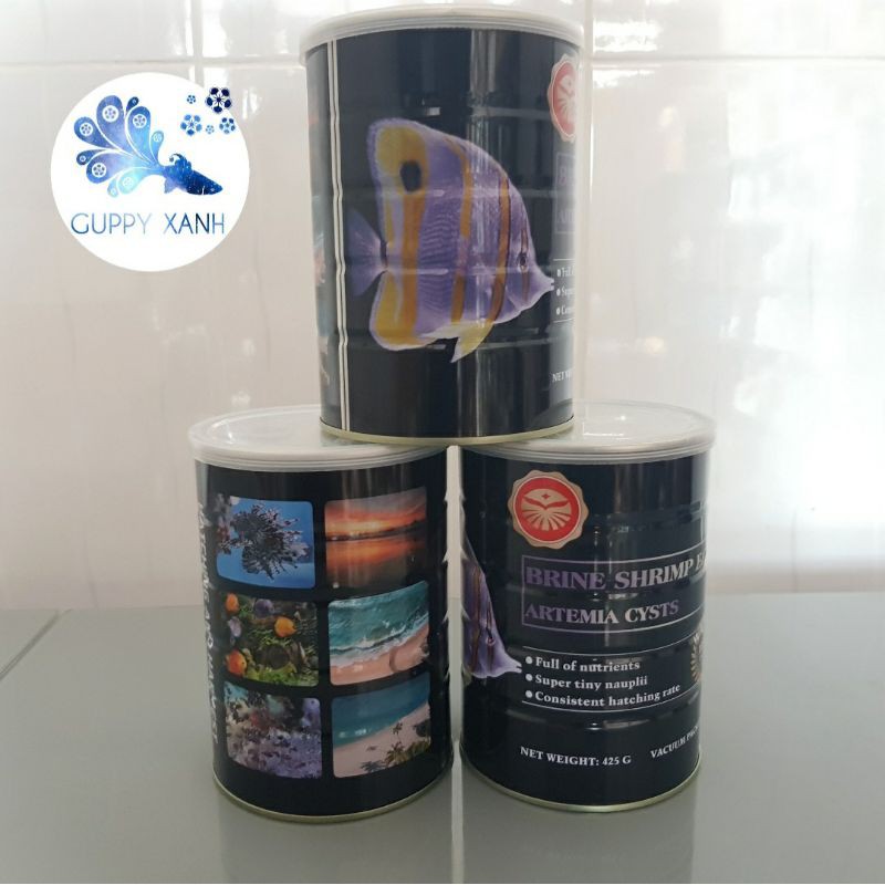 Trứng Artemia chuyên cho cá bột mới nở với tỉ lệ nở 90% - Lon 425gr Không Nở Hoàn Tiền - GuppyXanh
