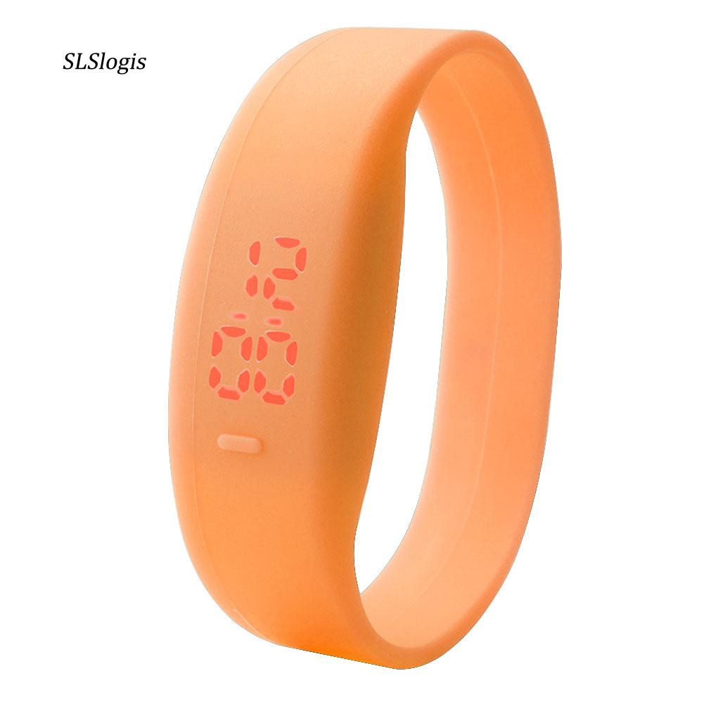 Đồng hồ điện tử màu trơn Unisex dây đeo silicon thể thao | BigBuy360 - bigbuy360.vn