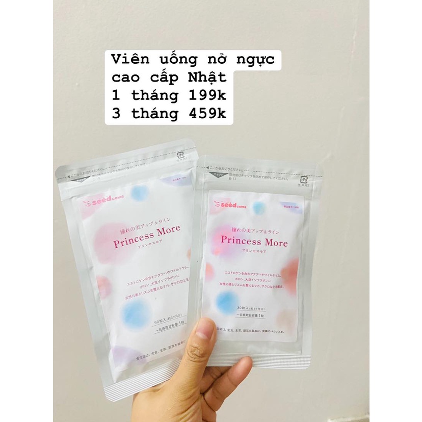 Viên nở ngực Seedcoms Princess More gói uống 3 tháng