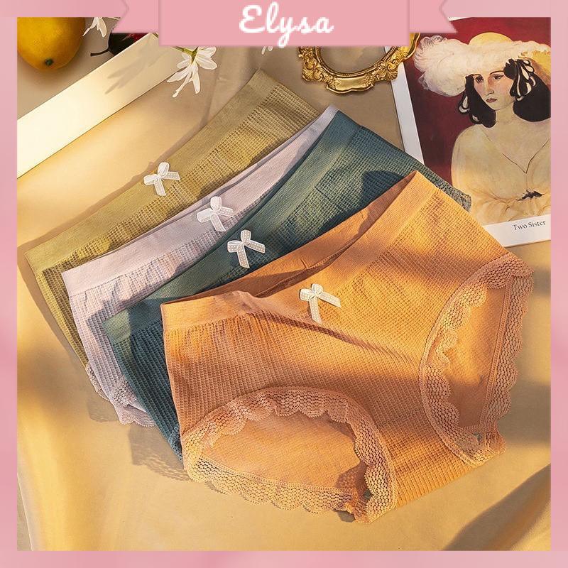 Quần Lót Sợi Tre Thông Hơi Nơ Tông Màu Solid Color 3312