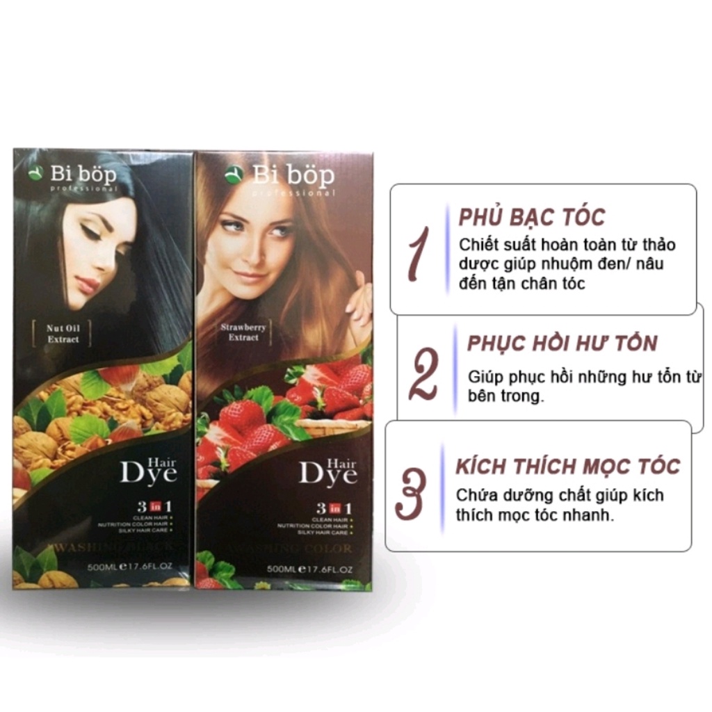 Dầu Gội Đen Tóc  Và Gội Nâu Tóc Thảo Dược - Thành Phần Tự Nhiên Date 2025