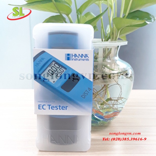 Bút Đo Độ Dẫn Điện/Nhiệt Độ Trong Nước HI98304 - Máy Đo EC Hanna, Bút đo EC Dist 4 Thang Cao 0-20mS/cm,