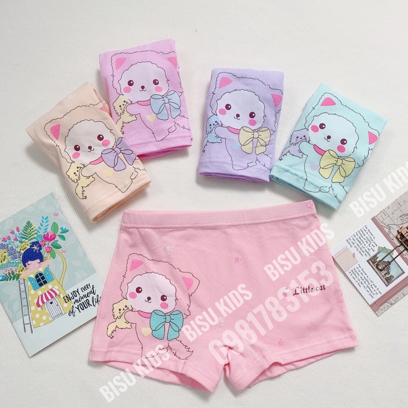 Quần chíp bé gái, quần chip đùi cho bé gái cao cấp chất liệu cotton siêu mềm mịn và dễ thương size cho các bé 11-34kg