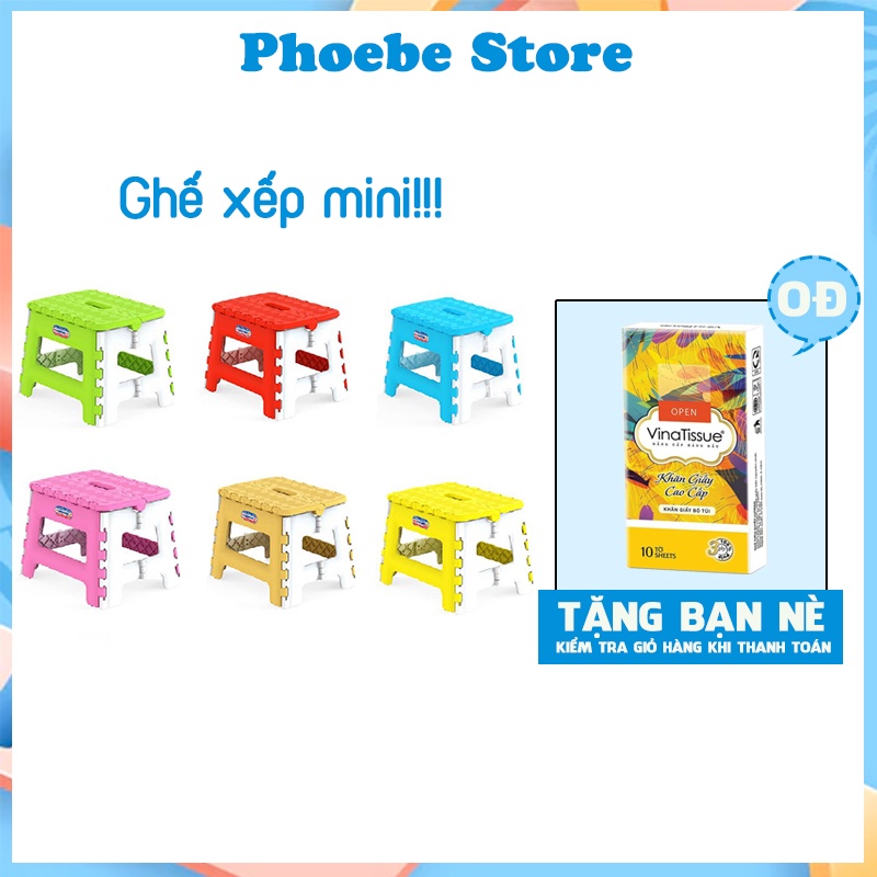 Ghế Mini Xếp Nhựa Duy Tân No.945 - Kích thước 22 x 18,3 x 16,4 cm