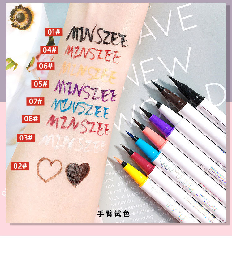 Bút Kẻ Mắt Dạng Lỏng Nhiều Màu Tùy Chọn Chống Nước Lâu Trôi Không Nhòe