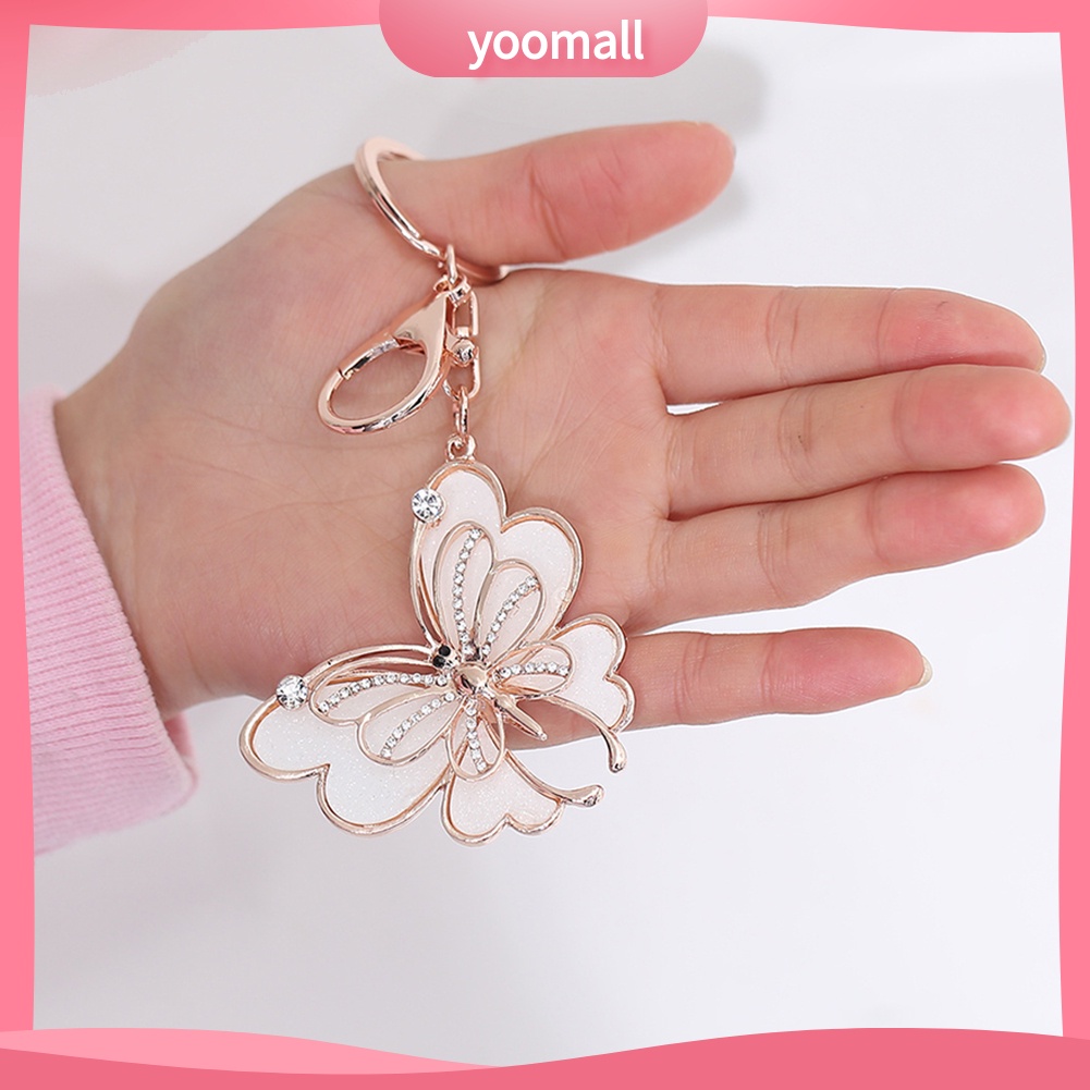 Móc Khóa Hợp Kim Hình Bướm Đính Đá Thời Trang