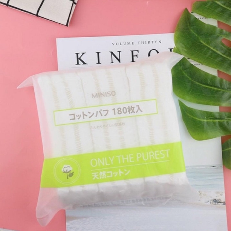 Bông Tẩy Trang Miniso Soft Cotton Pads 180 Miếng
