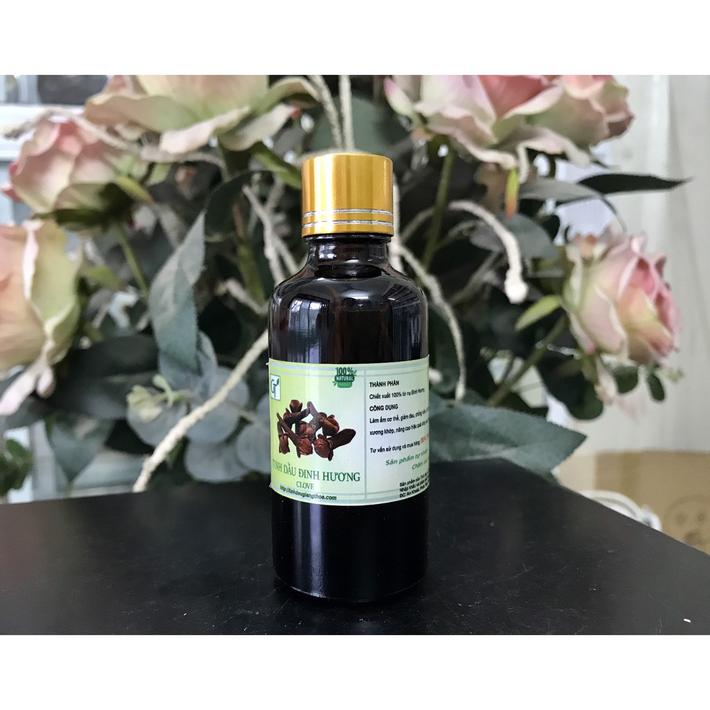 Tinh Dầu Đinh Hương 𝙁𝙍𝙀𝙀𝙎𝙃𝙄𝙋 Tinh Dầu Đinh Hương Nguyên Chất 10 - 100ml, Xông Phòng, giảm Đau Nhức Răng