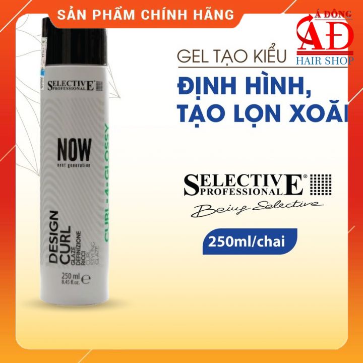 Gel giữ nếp tóc uốn xoăn Selective Design Curl Now không bết dính 250ml New