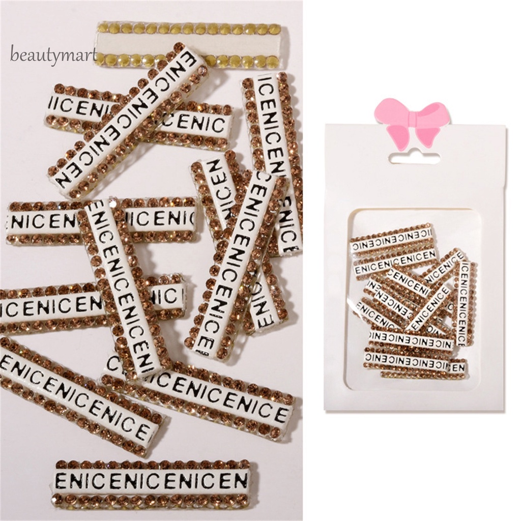 [Hàng mới về] Miếng dán trang trí móng tay in họa tiết chữ cá tính