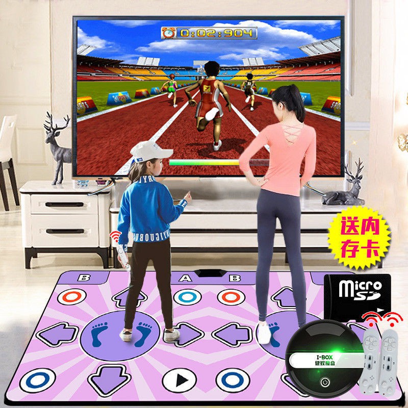 Nhà vô địch khiêu vũ dày dặn thảm tập TV máy nhảy đôi không dây chuyên dụng tại chơi game giảm cân cảm ứng