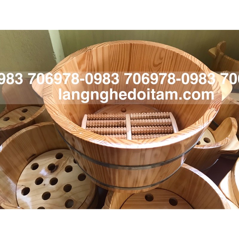 Chậu gỗ ngâm chân loại 1