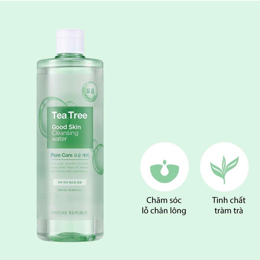 [Mã FMCGMALL giảm 8% đơn 250k] Nước tẩy trang Nature Republic Good Skin Cleansing Water 500ml | BigBuy360 - bigbuy360.vn