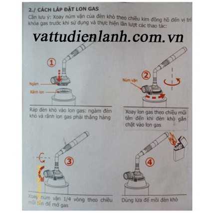 Đèn khò gas đơn đa năng - khò mỏ hàn lắp bình gas mini - KLL - 7104