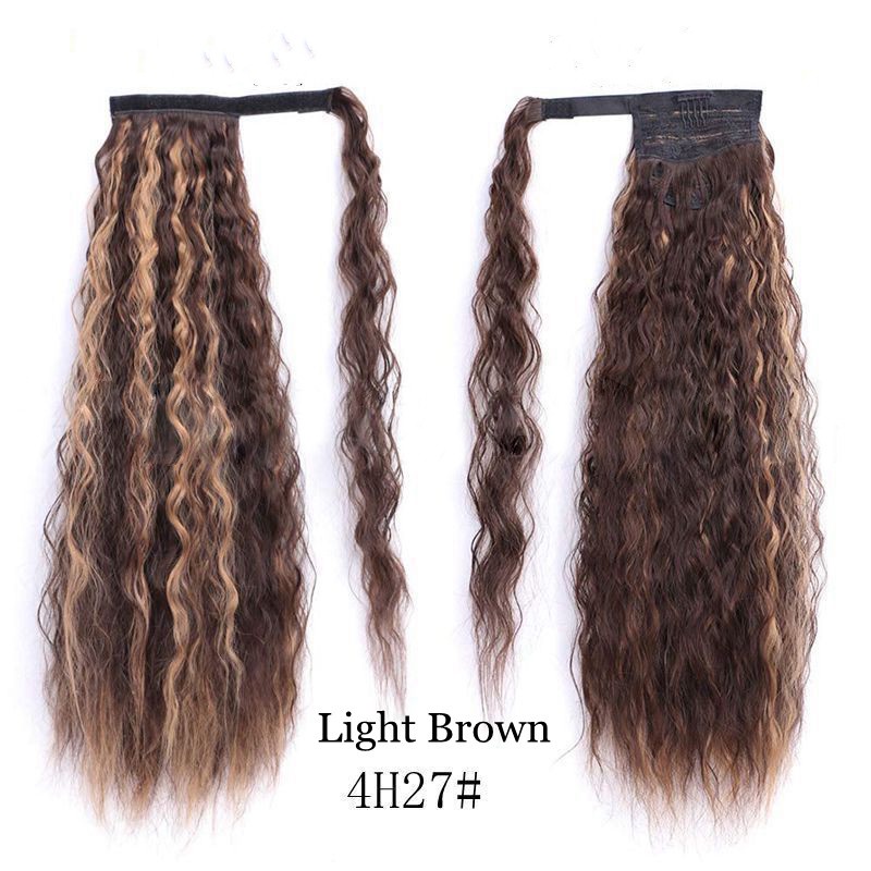 1 Tóc Giả Đuôi Ngựa Xoăn Dài 60cm Bằng Sợi Tổng Hợp Đơn Giản Dành Cho Nữ