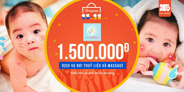 E-voucher bb wellness giảm 1.500.000đ bơi thuỷ liệu & massage