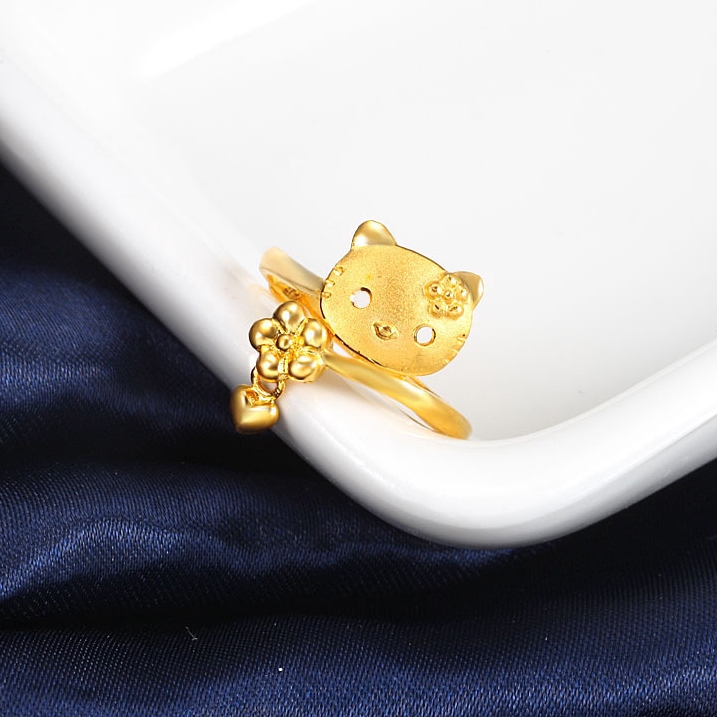 Nhẫn Hello Kitty Mạ Vàng 18k