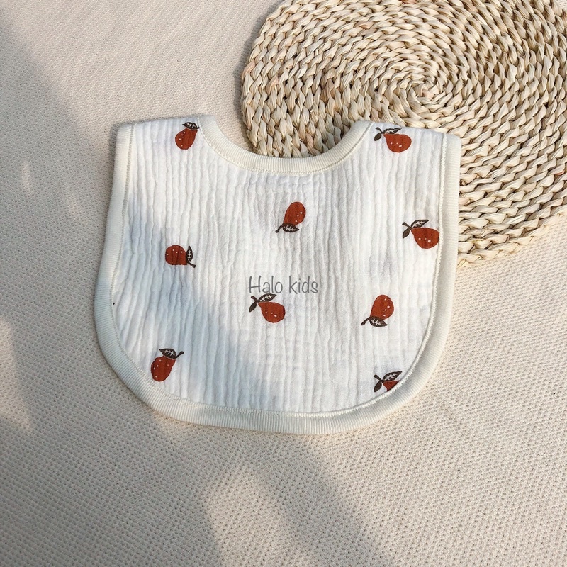 Yếm xô muslin 4 lớp cho bé trai gái, yếm ăn dặm cho bé
