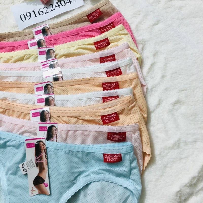 Set 10 quần lót nữ thun lạnh thông hơi, quần chíp nữ điều hoà cực mát