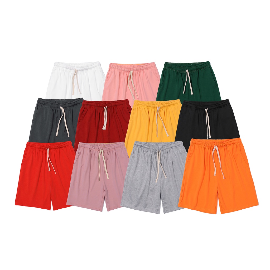 Quần Short Thể Thao Ống Rộng Màu Sắc Đơn Giản Thời Trang Mùa Hè Cho Nam