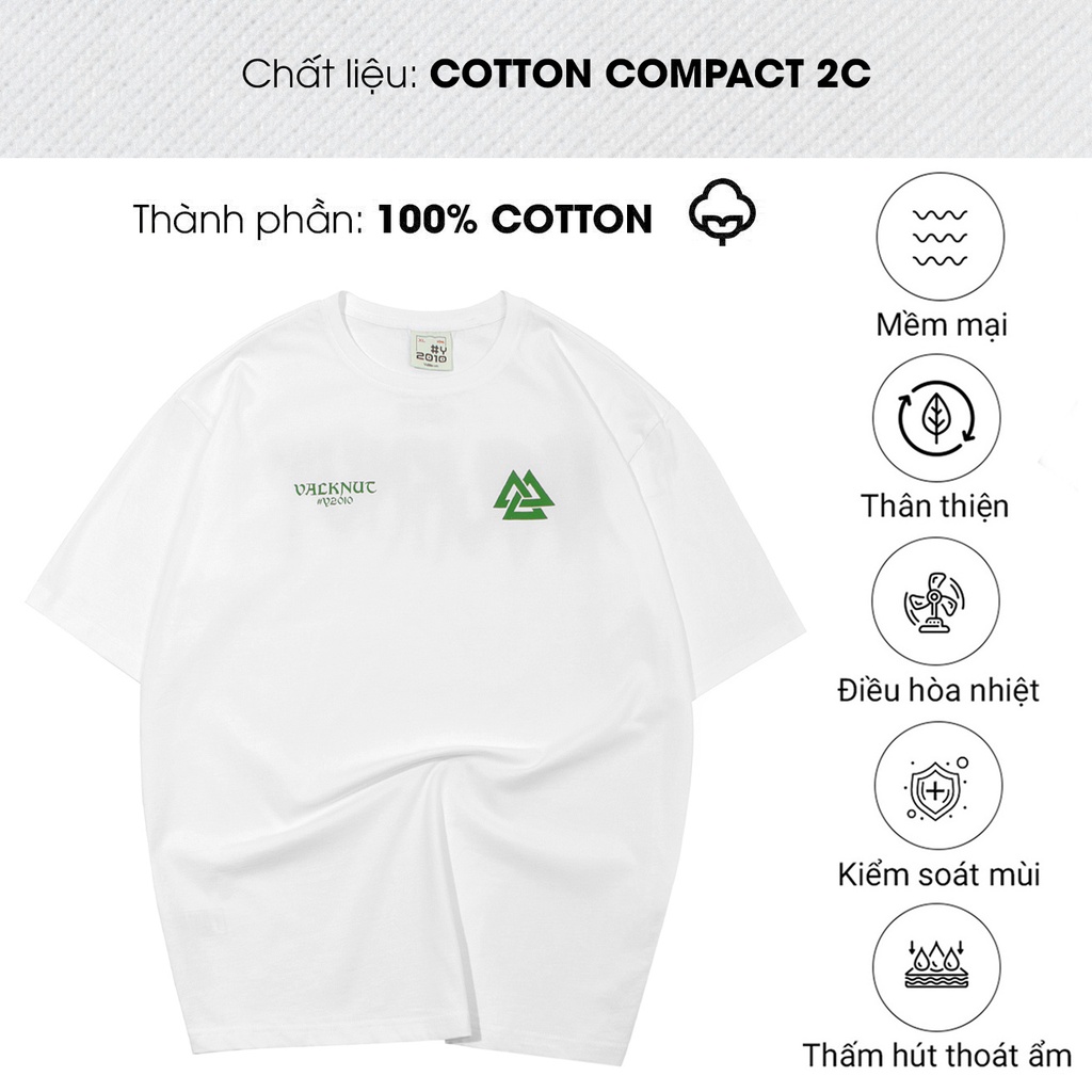 Áo Thun Nam Tay Ngắn Cổ Tròn Thần Cổ Đại Valknut Thời Trang Thương Hiệu Y2010 Ver4 21524 |YaMe|