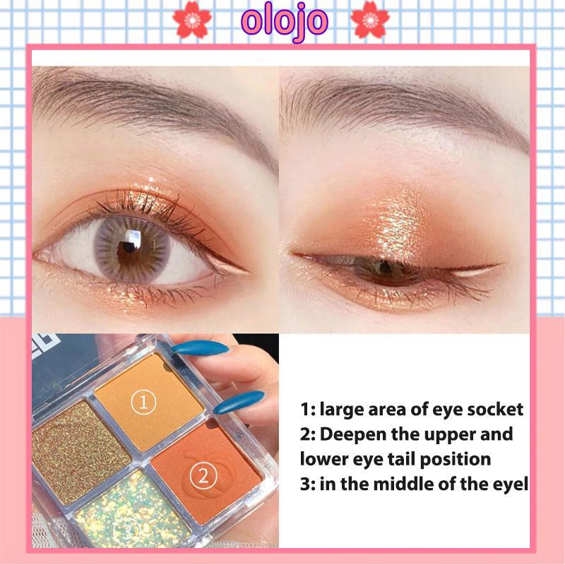 ⚜️Bảng phấn mắt DIKALU bốn màu lì và ánh ngọc trai tông đất thời thượng