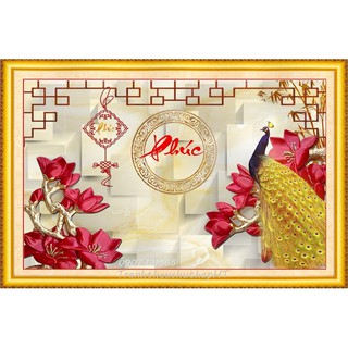 Tranh đính đá chữ phúc 80x53cm VS230 – Tự đính