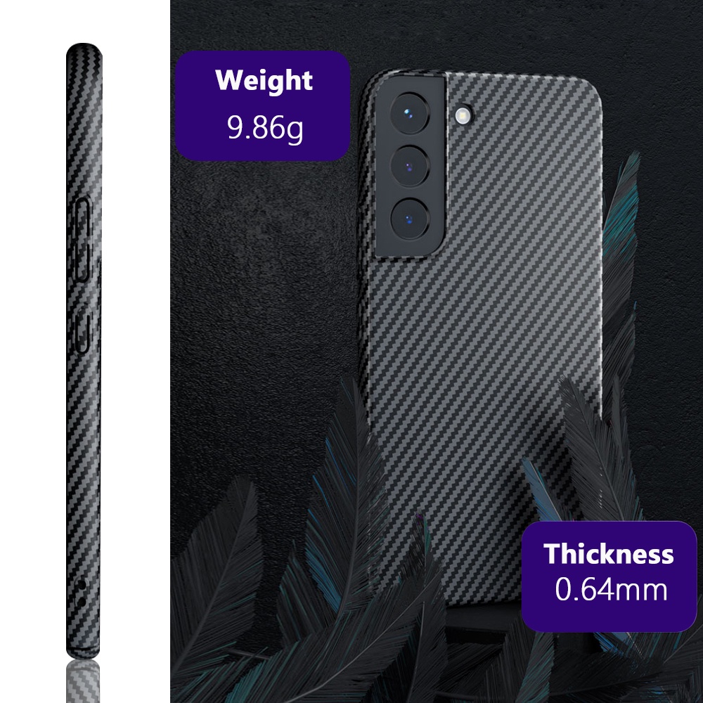Ốp Điện Thoại Sợi Carbon Cứng Siêu Mỏng Cho Samsung Galaxy S22 S21+