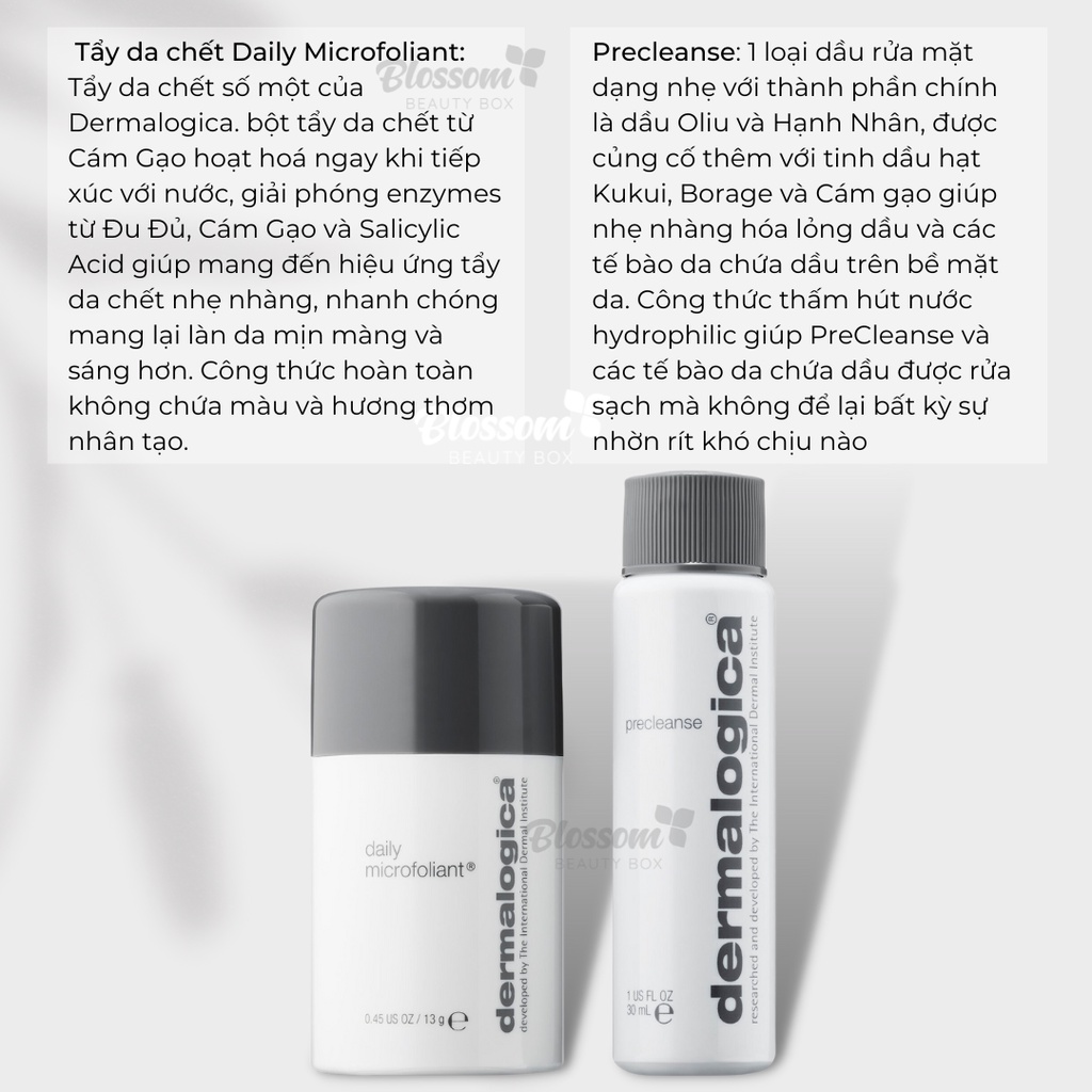 Bột cám gạo Dermalogica tẩy da chết và dầu tẩy trang