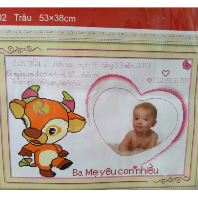 Tranh thêu trâu 222702