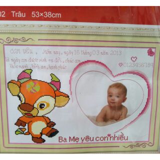 Tranh thêu trâu 222702