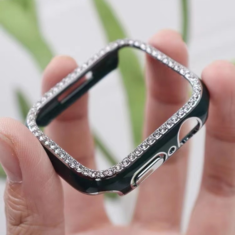 Khung Bảo Vệ Đính Đá Kim Cương Cho Đồng Hồ Thông Minh for apple watch series 7 se 6 5 4 3 2 45mm 41mm 38mm 42mm iwatch 40mm 44mm