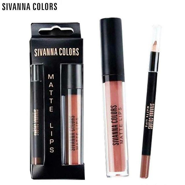 Set son Sivanna Colors Matte Lips HF7004 (tặng chì kẻ môi cùng màu)