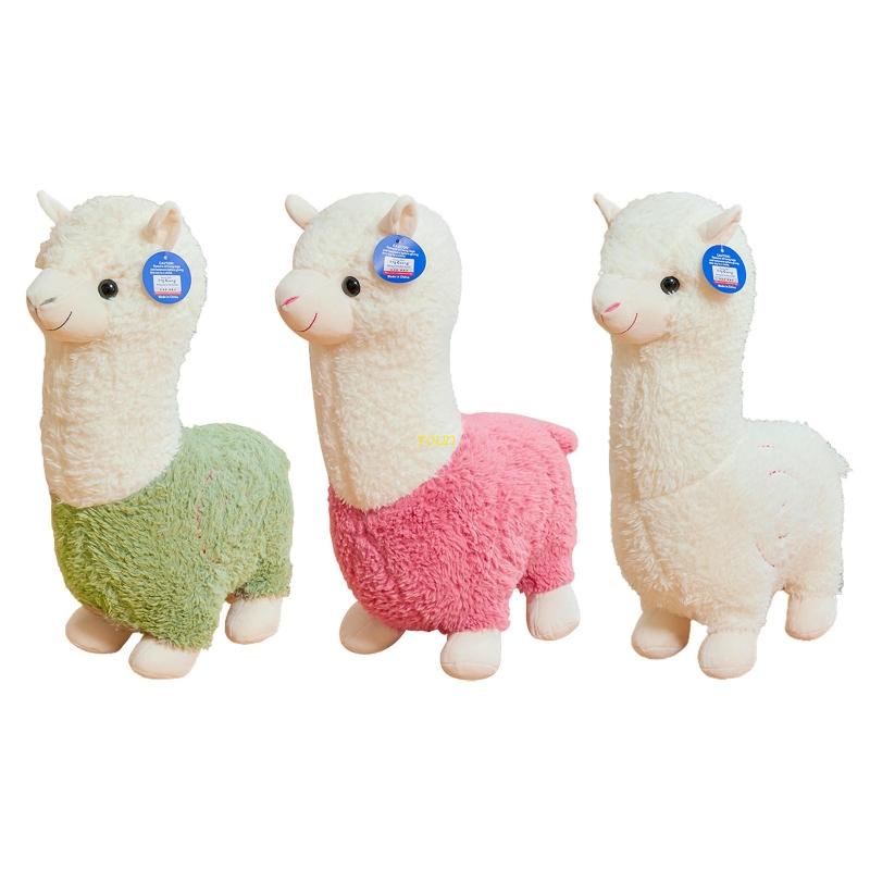 Thú Nhồi Bông Cotton Hình Lạc Đà Alpaca Thân Thiện Với Môi Trường Màu Trắng / Nâu Dễ Thương