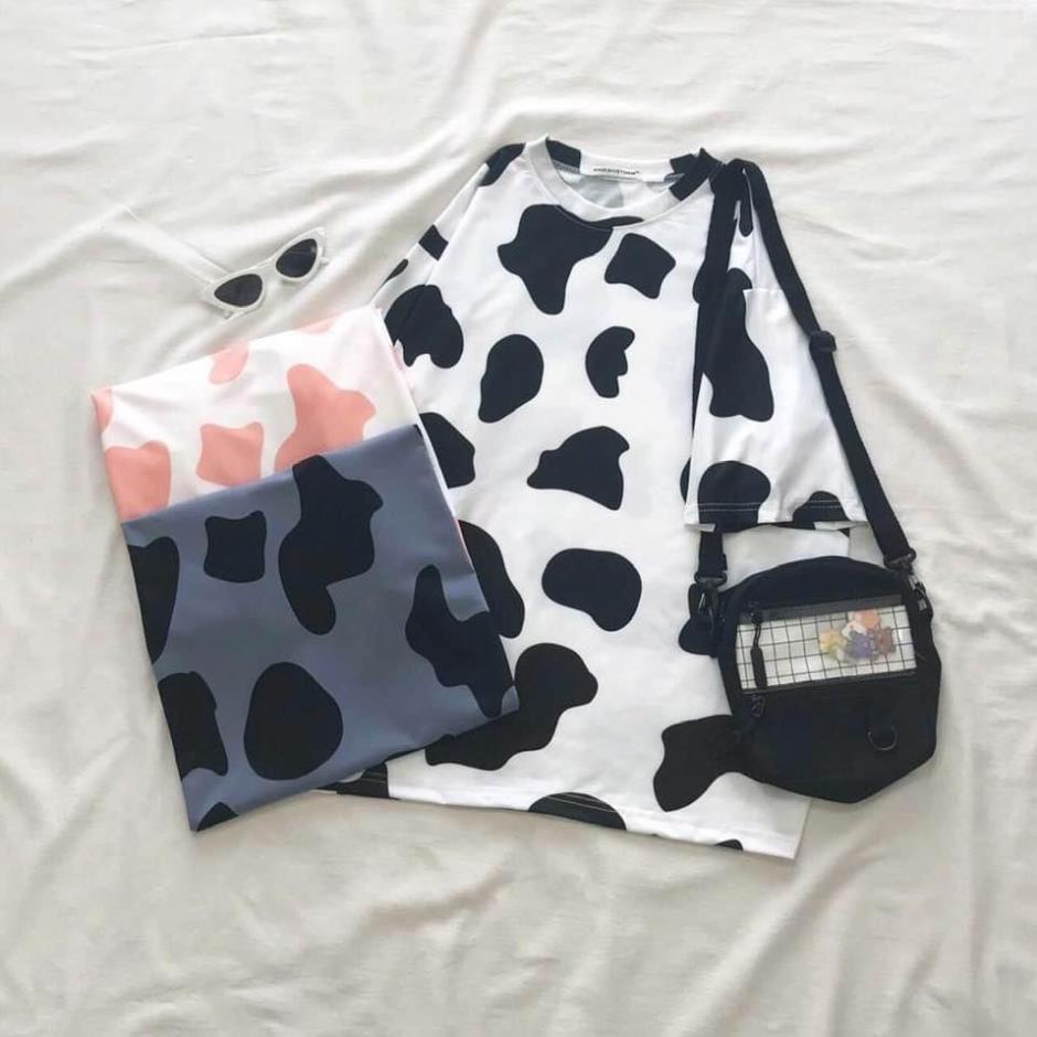 Bộ Đùi Nam Nữ Unisex Bò Sữa Bộ Đùi Tay Lỡ  Dày Mịn Thoáng Mát Thiết Kế  Kiểu Dáng Năng Động  Form Rộng