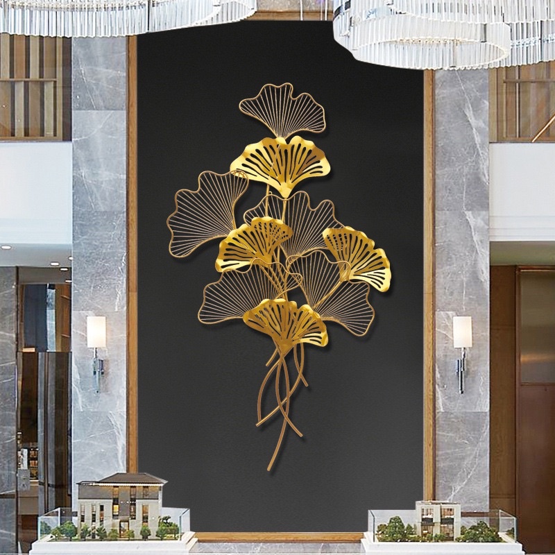 Tranh sắt treo tường, decor hàng cao cấp. Bảo hành 3 năm. mẫu lá đứng gingko