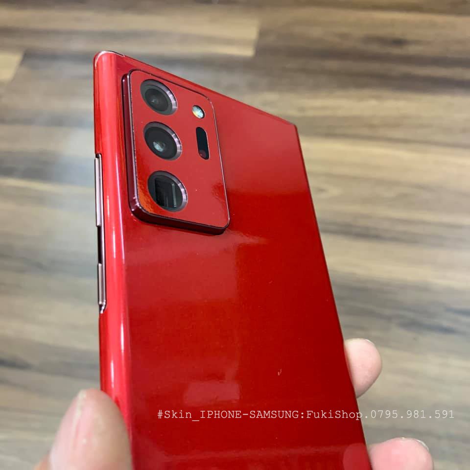 Tấm Dán Skin FULL Viền Đỏ Bóng Note8 Note9 Note10 Note10+ Note10Lite ZFlip S20 S20Ultra S20+ S10 A70