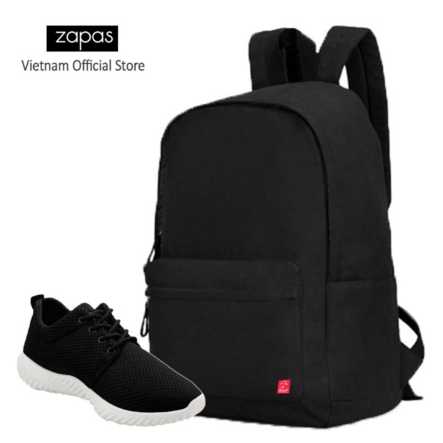 Combo Balo Classical BLL002BA + Giày Sneaker Nam GS062 (Đen) - CB064