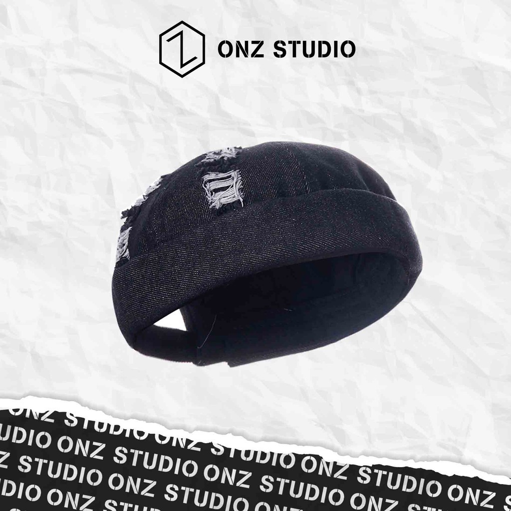 Mũ Miki thuỷ thủ ONZ Studio không vành chất jean bền bỉ - Mũ nồi tròn nam nữ phong cách hiphop Hàn Quốc MN01