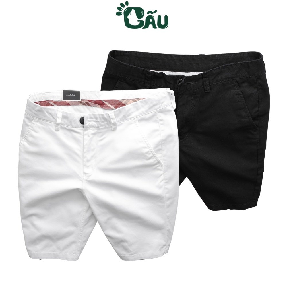 Quần short nam Gấu 194 chất kaki siêu dày dặn, sang chảnh form gerular fit